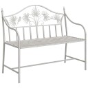  Hagebenk med Spalte Design - Hvit 104 cm i Stål