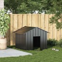  Hundehus Med Tak 131X101X102 cm Galvanisert Stål