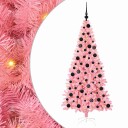 Juletre med 300 LED med stativ Rosa 180 cm PVC