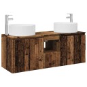 vidaXL Baderomsskapsett 3 stk. Gammelt tre 49,5 x 44,5 x 65,5 cm
