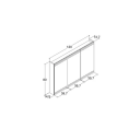 Dansani Level Speilskap med LED-lys 120x14,5x80 cm Hvit Matt