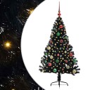  Kunstig Forhåndsopplyst Juletre med 150 LED Svart 150 cm PVC