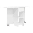 vidaXL Spisebord 115 x 70 x 75 cm Konstruert tre Hvit Rektangulær