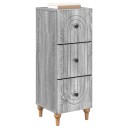 vidaXL Skuffeskap Grå sonoma 33 x 34,5 x 90 cm Konstruert tre