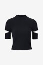 Aim'n   Topp Ribbed Performance Cut out Top   Svart