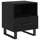  Nattbordskap Svart eik 40 x 35 x 47.5 cm Konstruert tre