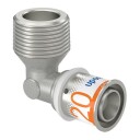 Uponor S-Press Plus 90° Vinkelovergang, Utvendig Gjenge 20 mm for Gulvvarme og Vannsystemer