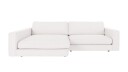 Rowico Home Duncan 3 seters sofa med sjeselong V Hvit Bobby 1 258 x 150 x 78 cm Hvit