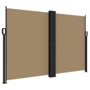  Uttrekkbar sidemarkise gråbrun 160x1200 cm 4004829