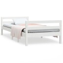 vidaXL Sengeramme hvit 90x200 cm heltre furu
