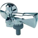 Dobbelt Stopventil vinkelløpende 1/2" x 10 mm 3/8" nippel + 3/4" til vaskemaskin