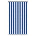 vidaXL Utendørs Rullegardin 90% UV-blokk Blå og hvit stripe HDPE