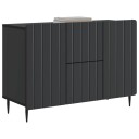  Serviesskap med skuff Svart 89 x 34,5 x 62 cm Konstruert tre