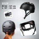 Crazy Safety All Black-hjelm - L (57-61 cm)