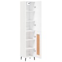 vidaXL Highboard hvit 34,5x34x180 cm konstruert tre 8720845485436