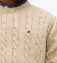 Tommy Hilfiger Genser - Strikk - Lett Gold Beige - Tommy Hilfiger - 3 år (98) - Genser