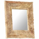 vidaXL Speil 50x50 cm heltre mango