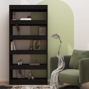vidaXL Bokhylle/romdeler svart 80x30x166 cm sponplate