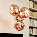 Melt lysekrone Mini Copper   Tom Dixon Melt Chandelier Mini   Stue   Design   Plast   Med skjerm