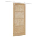 vidaXL glidende dør med tilbehør 86x198.5 cm solid tre furu