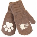 Kattnakken Magiske Ullvottar Beige 1-3 ÅR
