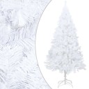 vidaXL Kunstig juletre med LED og kulesett 120 cm PVC hvit