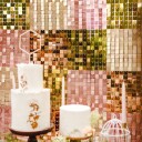 Partydeco Backdrop Paljettpanel Lys gull PAN1S-019J
