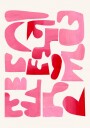 Bold Pink Shapes Plakat / 100x150