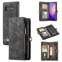 Caseme 2-i-1 Multifunksjonelt Samsung Galaxy S10 Lommebok-deksel Svart