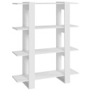 vidaXL Bokhylle/romdeler hvit 100x30x123,5 cm