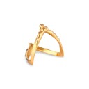 Jane Kønig Drippy V-Ring Ring 18 kt. Gullbelagt sølv DVR-AW22-G_52 - Dame - 925 sterling silver