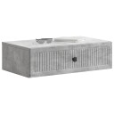 vidaXL Vegghengt Sidebord Betonggrå 59 x 34,5 x 17 cm Konstruert tre