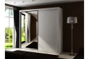 Dunkra Garderobe med Speil LED belysning RGB 200 cm   Hvit