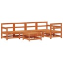 vidaXL Hage lounge sett 6 pcs VoksBrun Massiv furu