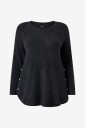 Zizzi   Pullover mSunny L/S Button Pullover   Grå