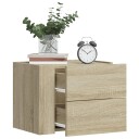  Veggmonterte nattbord 2 stk sonoma eik 45x30x35 cm 848330