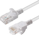 MicroConnect - Nettverkskabel - RJ-45 (hann) til RJ-45 (hann) - 50 cm - 3.6 mm - UTP - CAT 6 - uten hindringer, flertrådet - hvit