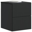 Vegghengt Nattbord 2 pcs Svart 33 x 34,5 x 40 cm Konstruert tre