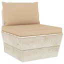 vidaXL Palleputer 2 stk beige oxford stoff