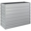 vidaXL Høybed 100x40x77 cm galvanisert stål sølv