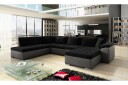 Dynir Sofa med Sjeselong og Divan 4 seter   Svart/Grå