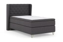 Select No 6 Komplett Sengepakke 120x200 Medium Watergel - Mørkegrå/V-formede Metallben