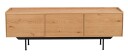 Rowico Home Brewerton TV benk Eik/svart metall 160 x 40 cm Natur