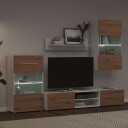  TV-enheter med LED 5 deler artisan eik konstruert tre 8721158708731