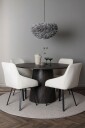 Venture Home   Spisegruppe Lanzo med 4 stk stoler Rosie   Svart