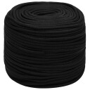  Arbeidstau svart 8 mm 250 m polyester