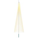 vidaXL Juletrebelysning med spyd og flaggstang 500 cm 1632 LED-lys