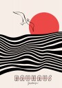 Bauhaus Sunrise Ocean Plakat / 21x30