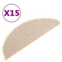 vidaXL Trappetrinnstepper 15 stk hvit og brun 65x21x4 cm
