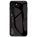 INCOVER Samsung Galaxy S23 Glass Bakdeksel - Hello - Svart